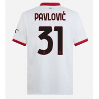 Fotballdrakt Herre AC Milan Strahinja Pavlovic #31 Bortedrakt 2024-25 Kortermet